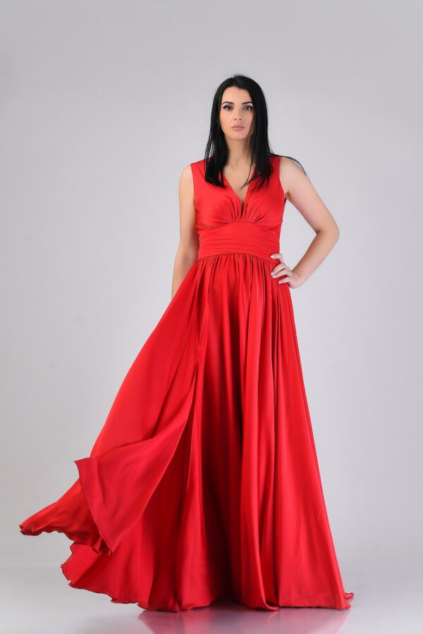 Rochie maxi din matase Red Orchid