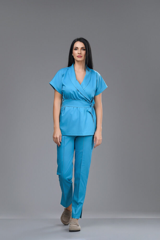 Costum medical kimono Azure Glow