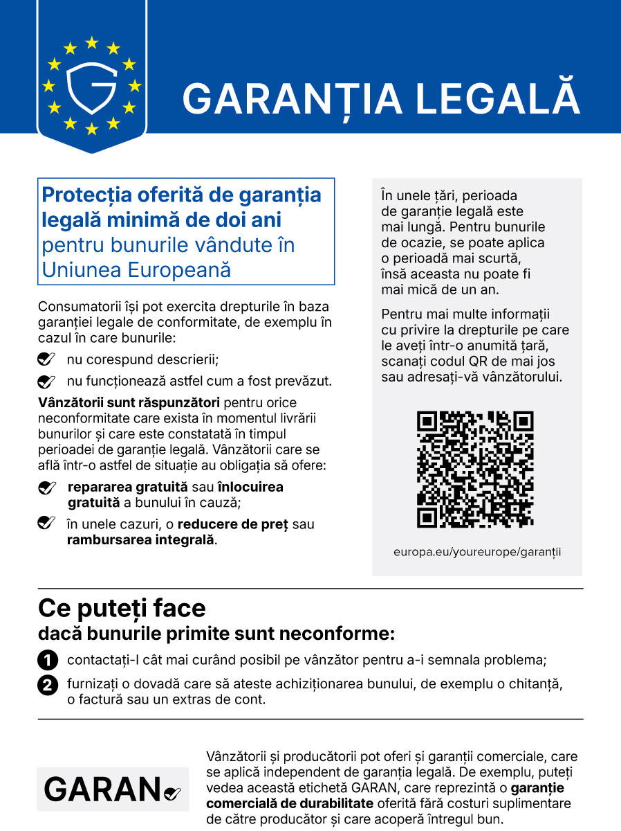 Drepturile dumneavoastră privind garanția legală